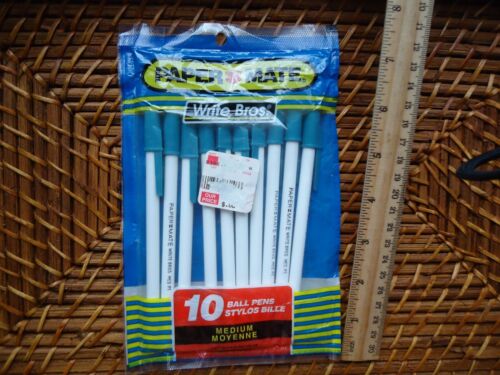 VTG NOS 1992 Paper Mate Write Bros Capped Ball Pen Medium 10 Pack Blue Ink