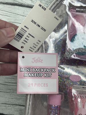 justice mini backpack makeup kit Byootique Essential Pro with Compartments Black Barbie Pink Justice - $15 beauty gift