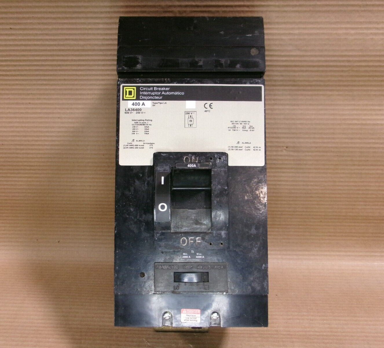 Disjoncteur Square D FA36090 3 Pôles 90A 600V - Occasion Relabeled