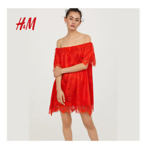 h&m red dress