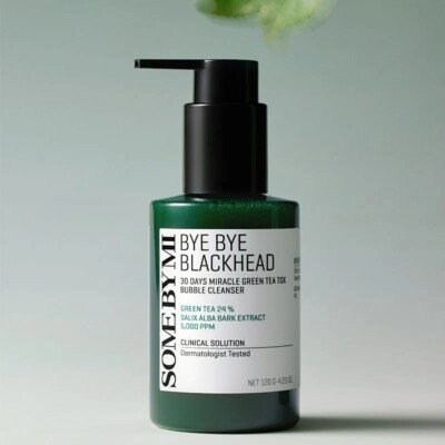 SOME BY MI BYE BYE BLACKHEAD 30 DAYS MIRACLE GREEN TEA TOX BUBBLE CLEANSER 120g