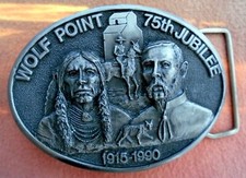 Colorado Silver Star Sculpted Western Belt Buckle Wolf Point Rodeo 75th Jubilee