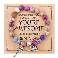 Cheer Bracelet, Imperial Stone Cheerleading Bracelet with Encouragement Card ...