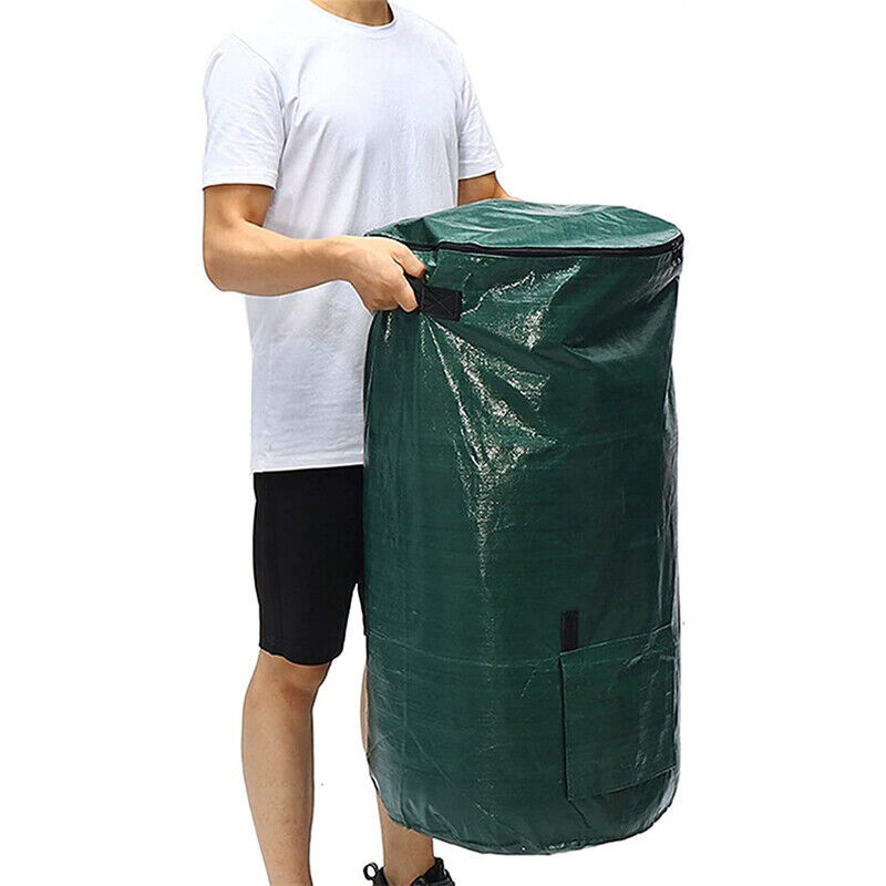 34 Gallon Heavy Duty Garden Waste Bags Reusable Gardening Leaf Compost