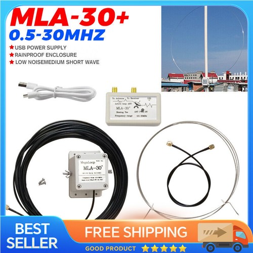 Antenna MLA-30+ Plus Per Radio - Ricevitore Onde Medie/corte, 100KHz-30MHz, Resistente Alla Pioggia