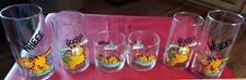 Vintage 1978 Anchor Hocking Garfield Jim Davis 6  drinking glasses - 3 Sizes