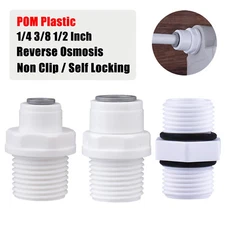 1/4” 3/8" Water Filter Fittings Striaght Quick Connect Male Thread Adapter RO