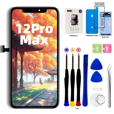 EFAITFIX OLED Display für iPhone 12 Pro Max LCD Bildschirm Touch Incell Screen reparatur