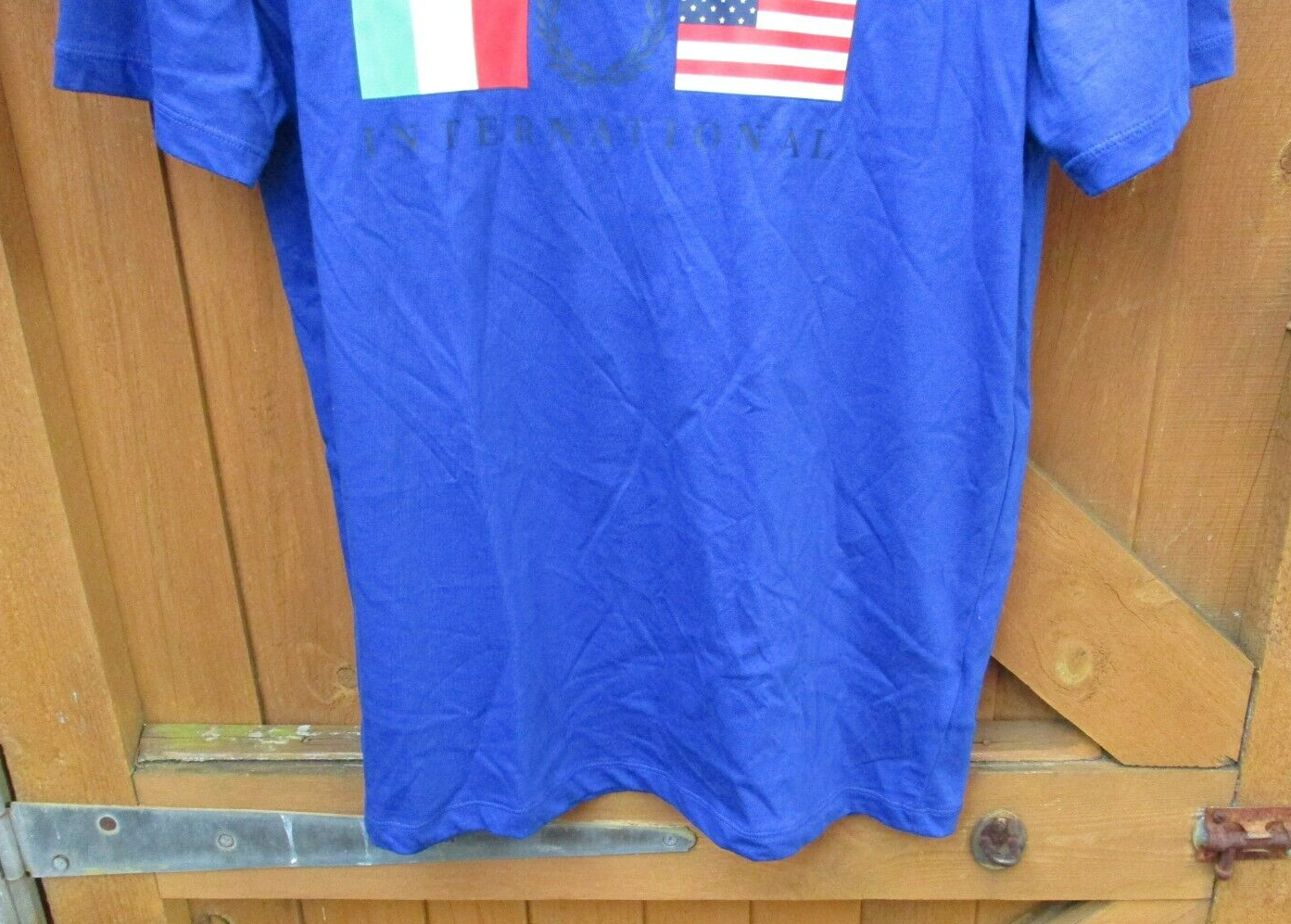 T shirt uomo Fred Perry Fila 100% cotone palestra sportiva piccola 40" petto nuova con etichette