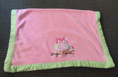 pink owl baby blanket