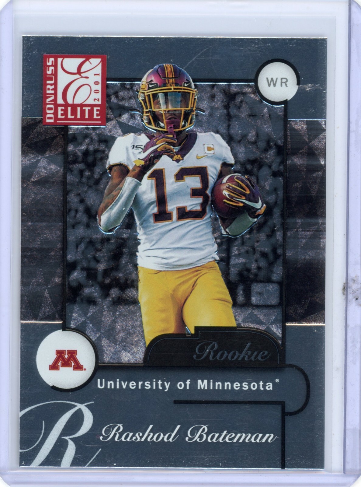 2021 Panini Elite Rashod Bateman 2001 Elite Retro Rookie Insert Baltimore Ravens