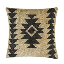 Heavy Handmade 18x18" Jute Kilim Cushion Cover Indian Vintage Pillow 18x18