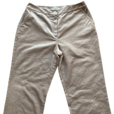 St. John Sport Corduroy Pants Womens 10 Silver Gray Classic Neutral