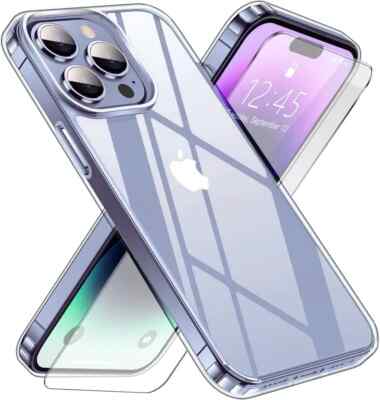 For iPhone 16 Pro Max/16 Pro/15 14 13 12 11 Case Phone Cover W Screen Protector