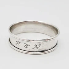 Antique R Blackinton Round Sterling Napkin Ring 1/2"