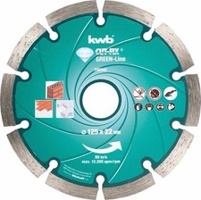 KWB Cut-Fix Green-Line Diamant Trennscheibe Ø 125 x 22mm Schnittstärke 7 x 1,9mm