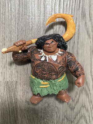 Disney Moana 4” Maui Action Figure Toy With Hook