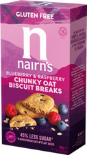 Nairn'S Chunky Oat Biscuit Breaks - Blueberry & Raspberry 160g - Pack of 6