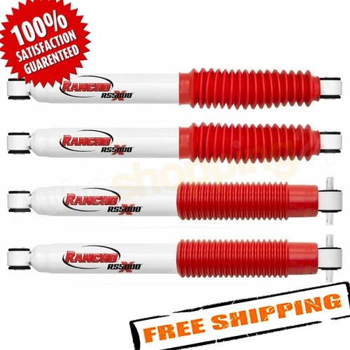 Rancho RS55123/RS55190 Set of 4 Front & Rear RS5000X Shock Absorbers
