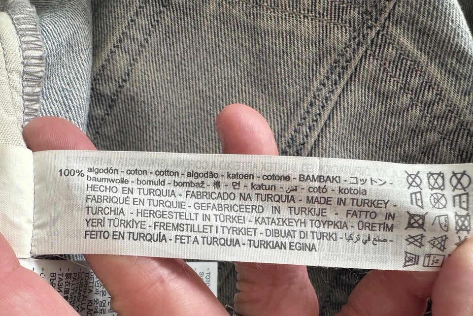 ZARA Women Blue Denim Buttons Stone Wash Pockets Long Sleeve Mini Dress (MEDIUM) - Image 4 of 4