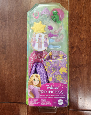 Mattel Disney Princess Rapunzel 11pc Outfit Set Dress Shoes Tiara HXM94
