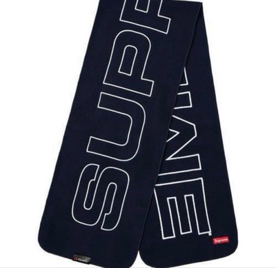 Supreme Polartec Logo Scarf Muffler Neck Warmer Navy Lightweight