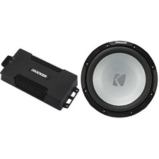 Kicker 48PXA6001 Weatherproof Powersport Mono Amp 12" 4 Ohm Free-Air Marine...