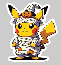  24 Pikachu Halloween Waterproof Vinyl Sticker Decal Die-Cut
