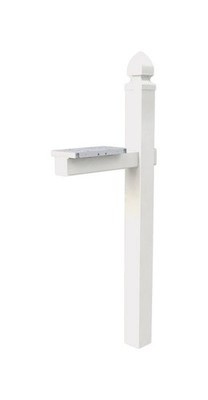 Architectural Mailboxes Whitley 57 in White PVC Mailbox Post