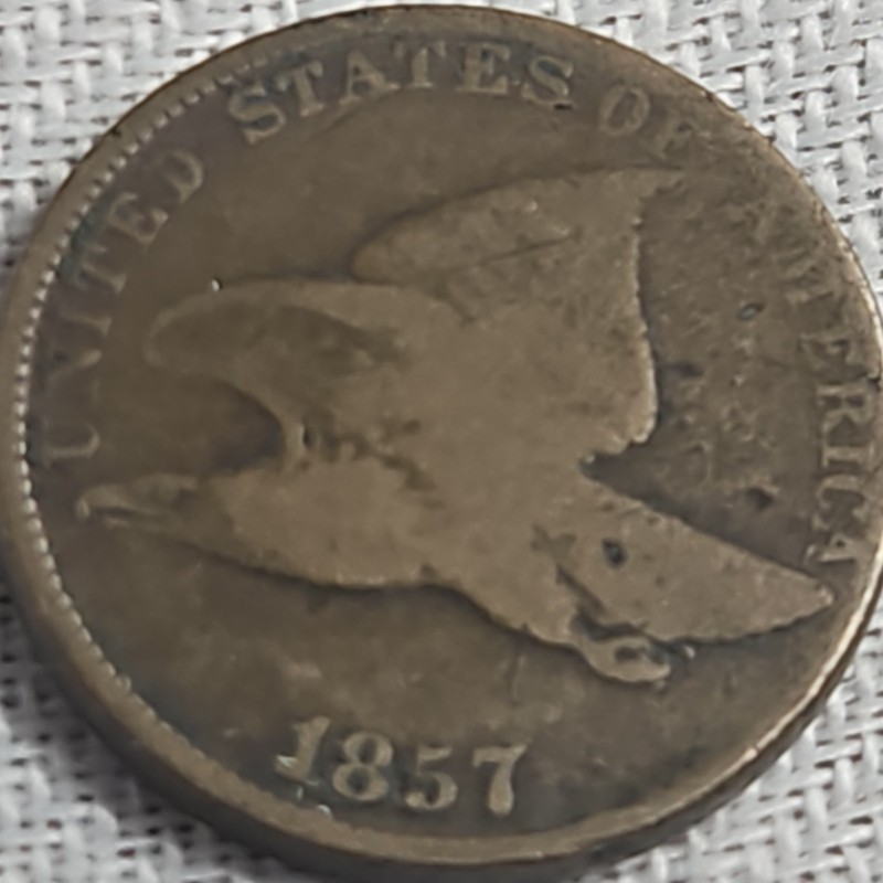 1857 Flying Eagle Small Cent BN Circulated Business Strike Philadelphia
