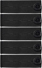 5pcs Adjustable Elastic Button Extender Waist Extenders Waistband for Jeans