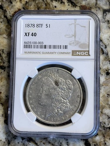 1878 8TF Morgan Silver Dollar XF40 NGC