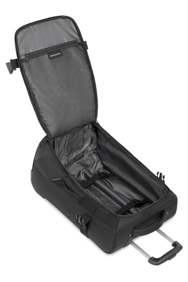 SWISS GEAR THE APEX PRO 20" DUFFEL ROLLER - BLACK