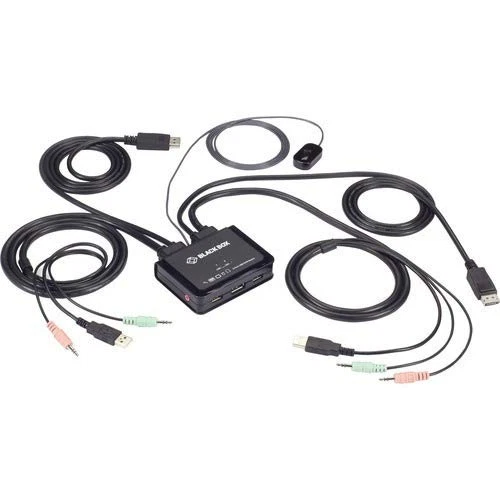 Black Box 2-Port 4K60 DisplayPort Cable KVM Switch (KV62CBL)