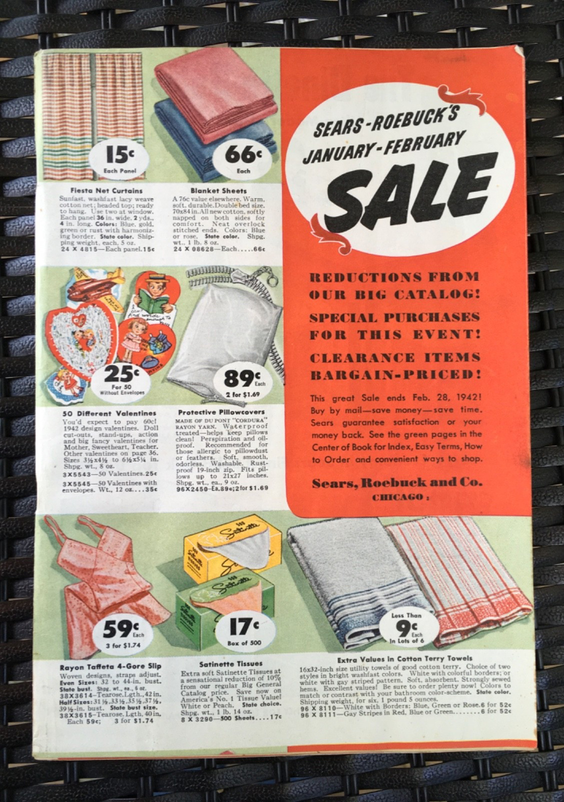 1942 Sears Roebuck Jan Feb Catalog Fashion Clothes Household Supplies Tools Toy