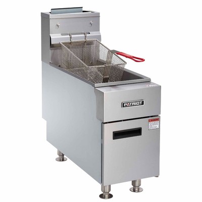 Patriot PT-CTF-2NG Natural Gas 25 lb. Commercial Countertop Fryer 44,000 BTU