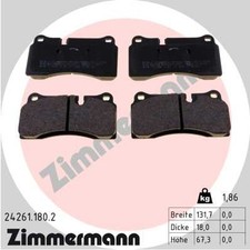 Asse posteriore Zimmermann 24261.180.2 set pastiglie freno, freno a disco per Audi, Lambo