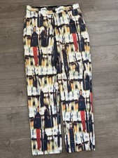 Vintage Moschino Catwalk Print Pants Rare Designer Sz 32