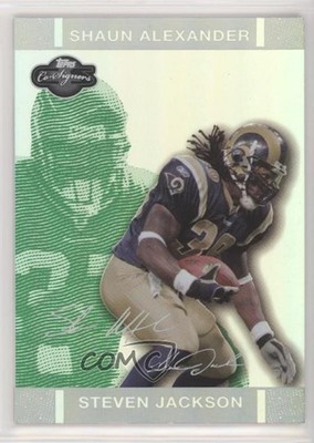 2007 Topps Co-Signers Green Changing Faces Hyper Silver 31/75 Steven Jackson 1u6