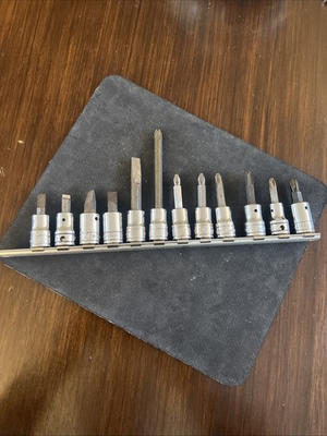 #ad Snap On 3 8quot; Drive Socket Phillips Flat Bit Driver Lot of 12 pc 🔥impact Driver $119.99