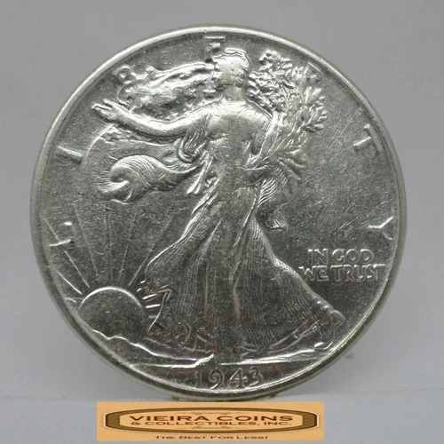 1943 Walking Liberty Half Dollar, 90% Silver - #C57746NQ