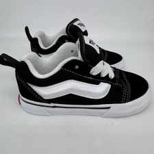 Vans Knu Skool Shoe Size 8 Toddler Black Classic Modern Skateboarding Hipster