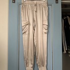 Cami NYC Womens High Rise Drawstring Silk Elsie Cargo Pants Cannoli Medium — photo 1