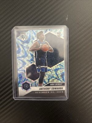 2020-21 Panini Mosaic - NBA Debut Anthony Edwards #261 Reactive Blue Prizm (RC)