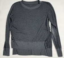 Alo Yoga Glimpse Crewneck Pullover Sweatshirt Gray Women s L