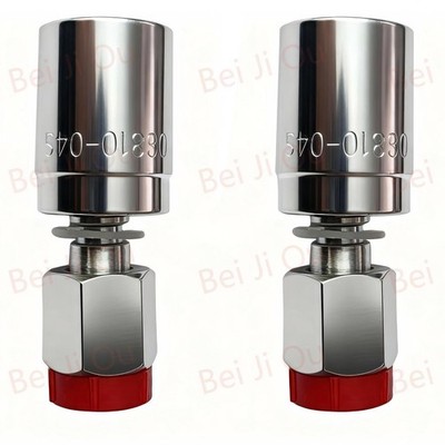 2-Pack DIN L08 M14x1.5 Female Swivel Hydraulic Fitting.-04 Hose with Ferrule.