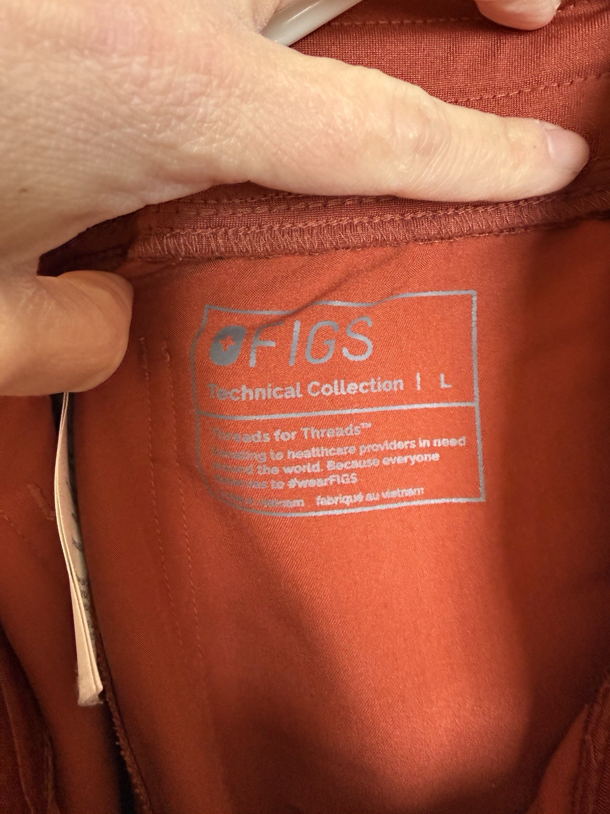 FIGS Technical Collection Scrub Pants Rust Solid … - image 3