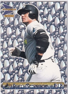 JOSE CANSECO PACIFIC PRISM SILVER TEAR DROP PARALLEL TAMPA BAY RAYS #137 2000