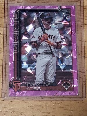 Christian Koss 2025 Topps Update (RC,SP) Rookie Pink Diamanté Foil #US174