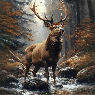 5D Hirsch Diamond Painting Kits für Erwachsene, Rothirsch Diamond Art Kits für Erwachsene Be